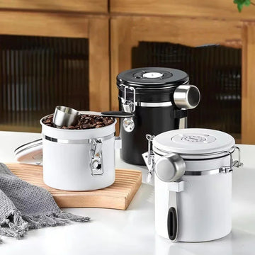 Stainless Steel Coffee Beans Sealed Jar