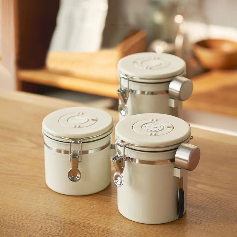 Stainless Steel Coffee Beans Sealed Jar