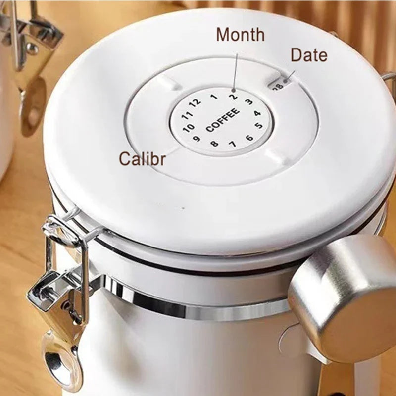 Stainless Steel Coffee Beans Sealed Jar